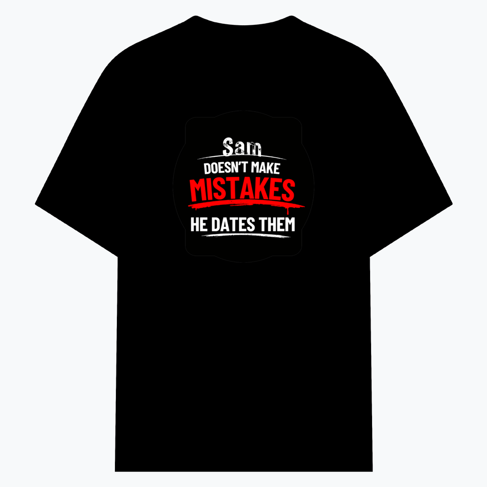 Cotton Stretch T-Shirt | Unisex Adult | 95% Cotton 5% Spandex Blend | 240 GSM, Breathable, Flexible | DTF Print Ready | Personalized | DTF | Bold Typography | Humor | Relationships | Casual | Amusing - front - Black - mockup 1