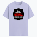 Cotton Stretch T-Shirt | Unisex Adult | 95% Cotton 5% Spandex Blend | 240 GSM, Breathable, Flexible | DTF Print Ready | Personalized | DTF | Bold Typography | Humor | Relationships | Casual | Amusing - front - Lavender - mockup 1