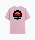 Cotton Stretch T-Shirt | Unisex Adult | 95% Cotton 5% Spandex Blend | 240 GSM, Breathable, Flexible | DTF Print Ready | Personalized | DTF | Bold Typography | Humor | Relationships | Casual | Amusing - back - Light Baby Pink - mockup 2