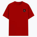 Basic T-Shirt | Unisex XS-2XL | Poly-Cotton Blend | Soft Finish & Durable | Everyday Wear | Personalized | DTG | Bold Typography | Humor | Relationships | Casual | Amusing - left pocket - Red - mockup 3