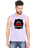 Men's Sleeveless T-Shirt | Regular Fit | 180 GSM Bio-Washed Cotton | Pre-Shrunk, Double Stitched | Men | Personalized | DTF | Bold Typography | Humor | Relationships | Casual | Amusing - front - Lavender - mockup 1