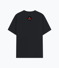 Basic T-Shirt | Unisex Fit, Sizes XS-2XL | 180 GSM Poly-Cotton Blend, DTF Ready | Bio-Wash, Silicon Finish, Durable Stitching | Adults | Personalized | DTF | Bold Typography | Humor | Relationships | Casual | Amusing - back - Black melange - mockup 2
