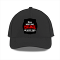 Sports Cap | Unisex | Polyester | Breathable, Adjustable Fit, DTG Printing | All Ages | Personalized | DTG | Bold Typography | Humor | Relationships | Casual | Amusing - front - Black - mockup 1