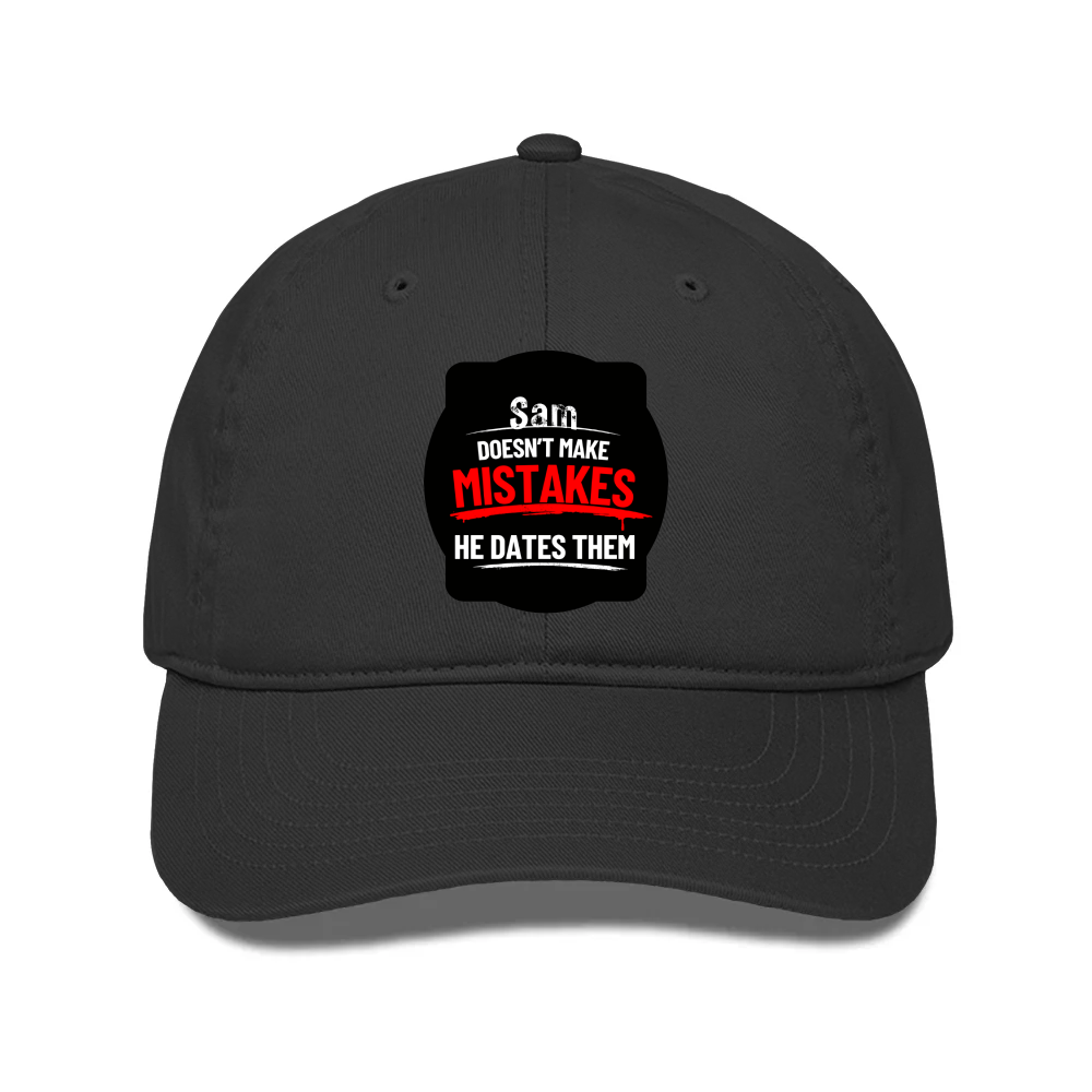 Classic Trucker Cap | Unisex | DTG Print | Breathable Mesh Back | Adjustable Snapback | Personalized | DTG | Bold Typography | Humor | Relationships | Casual | Amusing - front - Black - mockup 1