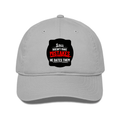 Classic Trucker Cap | Unisex | DTG Print | Breathable Mesh Back | Adjustable Snapback | Personalized | DTG | Bold Typography | Humor | Relationships | Casual | Amusing - front - Grey - mockup 1