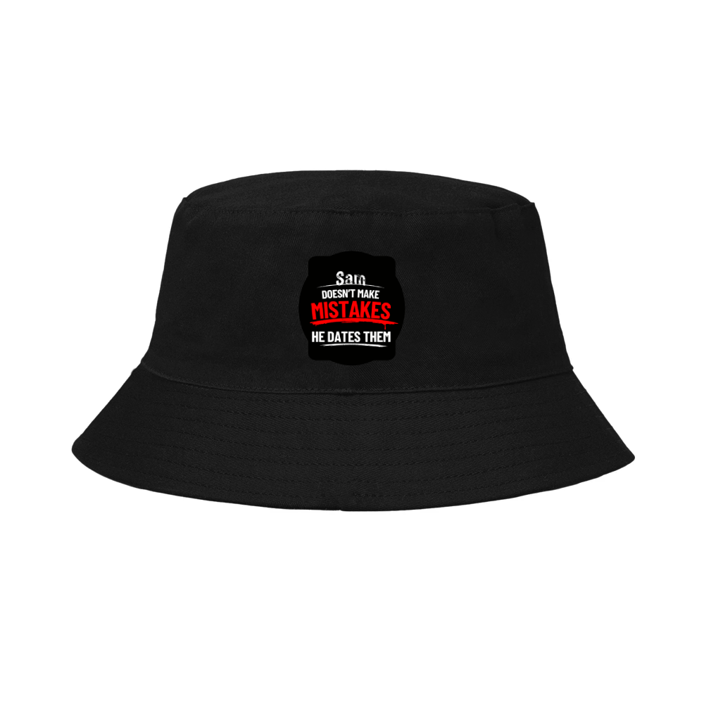 Classic Bucket Hat | Unisex Heavy Cotton | DTG Printed | Sun Protection & Comfort | Men & Women | Personalized | DTG | Bold Typography | Humor | Relationships | Casual | Amusing - front - Black - mockup 1