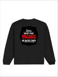 Oversized Sweatshirt | Roomy Relaxed Fit | 400 GSM Cotton Blend | Pre-Shrunk Drop Shoulder | Unisex Adult | Personalized | DTG | Bold Typography | Humor | Relationships | Casual | Amusing - back - Black - mockup 2