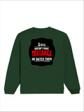Oversized Sweatshirt | Roomy Relaxed Fit | 400 GSM Cotton Blend | Pre-Shrunk Drop Shoulder | Unisex Adult | Personalized | DTG | Bold Typography | Humor | Relationships | Casual | Amusing - back - Bottle Green - mockup 2