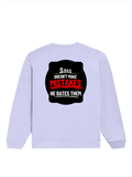 Oversized Sweatshirt | Roomy Relaxed Fit | 400 GSM Cotton Blend | Pre-Shrunk Drop Shoulder | Unisex Adult | Personalized | DTG | Bold Typography | Humor | Relationships | Casual | Amusing - back - Lavender - mockup 2