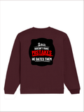 Oversized Sweatshirt | Roomy Relaxed Fit | 400 GSM Cotton Blend | Pre-Shrunk Drop Shoulder | Unisex Adult | Personalized | DTG | Bold Typography | Humor | Relationships | Casual | Amusing - back - Maroon - mockup 2
