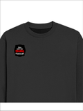 Oversized Sweatshirt | Roomy Relaxed Fit | 400 GSM Cotton Blend | Pre-Shrunk Drop Shoulder | Unisex Adult | Personalized | DTG | Bold Typography | Humor | Relationships | Casual | Amusing - right pocket - Black - mockup 4