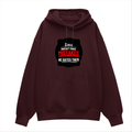 Oversized Hoodie | Unisex Relaxed Fit | 400 GSM Cotton Blend | DTG Printed | Drop Shoulder, Pre-Shrunk | Adults | Personalized | DTG | Bold Typography | Humor | Relationships | Casual | Amusing - front - Maroon - mockup 1