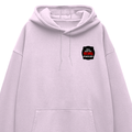 Oversized Hoodie | Unisex Relaxed Fit | 400 GSM Cotton Blend | DTG Printed | Drop Shoulder, Pre-Shrunk | Adults | Personalized | DTG | Bold Typography | Humor | Relationships | Casual | Amusing - left pocket - Light Baby Pink - mockup 3