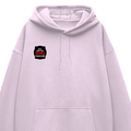 Oversized Hoodie | Unisex Relaxed Fit | 400 GSM Cotton Blend | DTG Printed | Drop Shoulder, Pre-Shrunk | Adults | Personalized | DTG | Bold Typography | Humor | Relationships | Casual | Amusing - right pocket - Light Baby Pink - mockup 4