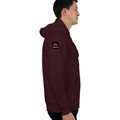 Oversized Hoodie | Unisex Relaxed Fit | 400 GSM Cotton Blend | DTG Printed | Drop Shoulder, Pre-Shrunk | Adults | Personalized | DTG | Bold Typography | Humor | Relationships | Casual | Amusing - right sleeve - Maroon - mockup 6