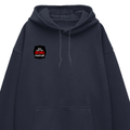 Oversized Hoodie | Relaxed Fit, Drop-Shoulder | 400 GSM Fabric | Warm, Durable | Unisex | Personalized | DTF | Bold Typography | Humor | Relationships | Casual | Amusing - right pocket - Navy Blue - mockup 4