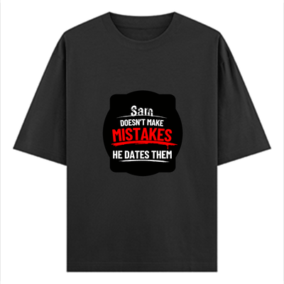 Oversized Standard T-Shirt | Unisex Relaxed Fit | 100% Super Combed Cotton DTG | Soft, Breathable & Durable | Adult | Personalized | DTG | Bold Typography | Humor | Relationships | Casual | Amusing - front - Black - mockup 1