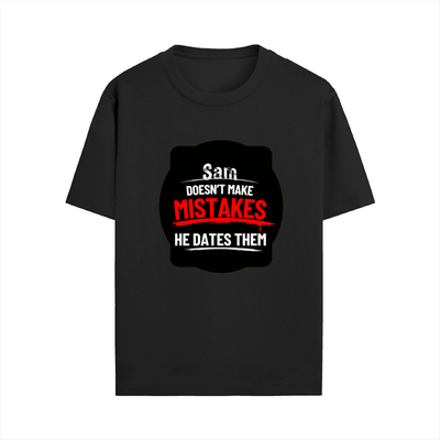 Male Standard Crew T-Shirt | Regular Fit | 100% Cotton DTF Print | Soft, Durable | Men | Personalized | DTF | Bold Typography | Humor | Relationships | Casual | Amusing - front - Black - mockup 1