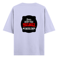 Oversized Standard T-Shirt | Unisex Oversized Fit | 180 GSM 100% Super Combed Cotton | DTF Print | Soft & Durable | Personalized | DTF | Bold Typography | Humor | Relationships | Casual | Amusing - back - Lavender - mockup 2
