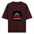 Oversized Classic T-Shirt | Unisex Oversized Fit | 100% Super-Combed Cotton | Pre-Shrunk & Ribbed Neck | Adults | Personalized | DTG | Bold Typography | Humor | Relationships | Casual | Amusing - front - Maroon - mockup 1
