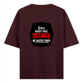 Oversized Classic T-Shirt | Unisex Oversized Fit | 100% Super-Combed Cotton | Pre-Shrunk & Ribbed Neck | Adults | Personalized | DTG | Bold Typography | Humor | Relationships | Casual | Amusing - back - Maroon - mockup 2