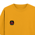 Oversized Classic T-Shirt | Unisex Oversized Fit | 100% Super-Combed Cotton | Pre-Shrunk & Ribbed Neck | Adults | Personalized | DTG | Bold Typography | Humor | Relationships | Casual | Amusing - left pocket - Golden Yellow - mockup 3