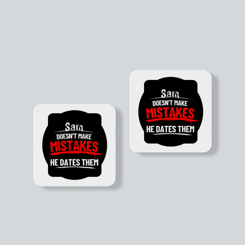 Fridge Magnet | Square | Durable Acrylic | UV Print, Strong Hold | Home & Living, Unisex | Personalized | Bold Typography | Humor | Relationships | Casual | Amusing - front - White - mockup 1