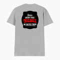 Male V Neck T-Shirt | Regular Fit | 180 GSM Bio-Washed Cotton | DTF Print | Double Stitched, Pre-Shrunk | Men | Personalized | DTF | Bold Typography | Humor | Relationships | Casual | Amusing - back - Grey Melange - mockup 2
