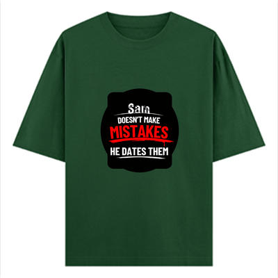 Oversized Classic T-Shirt | Unisex Fit | 100% Super-Combed Cotton | Pre-Shrunk, Double-Stitched | Adults | Personalized | DTF | Bold Typography | Humor | Relationships | Casual | Amusing - front - Bottle Green - mockup 1