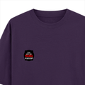 Oversized Classic T-Shirt | Unisex Fit | 100% Super-Combed Cotton | Pre-Shrunk, Double-Stitched | Adults | Personalized | DTF | Bold Typography | Humor | Relationships | Casual | Amusing - left pocket - Purple - mockup 3