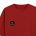 Oversized Classic T-Shirt | Unisex Fit | 100% Super-Combed Cotton | Pre-Shrunk, Double-Stitched | Adults | Personalized | DTF | Bold Typography | Humor | Relationships | Casual | Amusing - left pocket - Red - mockup 3