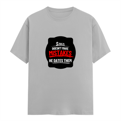 Classic Crew T-Shirt | Men's Regular Fit | 180 GSM Bio-Washed Cotton | DTG Print Ready | Double-Stitched & Ribbed Neck | Personalized | DTG | Bold Typography | Humor | Relationships | Casual | Amusing - front - Grey Melange - mockup 1