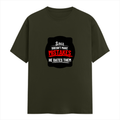 Classic Crew T-Shirt | Men's Regular Fit | 180 GSM Bio-Washed Cotton | DTG Print Ready | Double-Stitched & Ribbed Neck | Personalized | DTG | Bold Typography | Humor | Relationships | Casual | Amusing - front - Olive Green - mockup 1