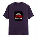 Classic Crew T-Shirt | Men's Regular Fit | 180 GSM Bio-Washed Cotton | DTG Print Ready | Double-Stitched & Ribbed Neck | Personalized | DTG | Bold Typography | Humor | Relationships | Casual | Amusing - front - Purple - mockup 1