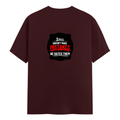 Classic Crew T-Shirt | Men's Regular Fit | 180 GSM Bio-Washed Cotton | DTG Print Ready | Double-Stitched & Ribbed Neck | Personalized | DTG | Bold Typography | Humor | Relationships | Casual | Amusing - back - Maroon - mockup 2