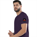 Classic Crew T-Shirt | Men's Regular Fit | 180 GSM Bio-Washed Cotton | DTG Print Ready | Double-Stitched & Ribbed Neck | Personalized | DTG | Bold Typography | Humor | Relationships | Casual | Amusing - left sleeve - Purple - mockup 5
