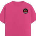 Female Classic Crew T-Shirt | Women's Regular Fit | 180 GSM Bio-Washed Cotton | Double Stitched, Pre-Shrunk | Personalized | DTG | Bold Typography | Humor | Relationships | Casual | Amusing - left pocket - Pink - mockup 3