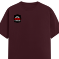 Female Classic Crew T-Shirt | Women's Regular Fit | 180 GSM Bio-Washed Cotton | Double Stitched, Pre-Shrunk | Personalized | DTG | Bold Typography | Humor | Relationships | Casual | Amusing - right pocket - Maroon - mockup 4