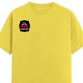 Female Classic Crew T-Shirt | Women's Regular Fit | 180 GSM Bio-Washed Cotton | Double Stitched, Pre-Shrunk | Personalized | DTG | Bold Typography | Humor | Relationships | Casual | Amusing - right pocket - New Yellow - mockup 4