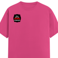 Female Classic Crew T-Shirt | Women's Regular Fit | 180 GSM Bio-Washed Cotton | Double Stitched, Pre-Shrunk | Personalized | DTG | Bold Typography | Humor | Relationships | Casual | Amusing - right pocket - Pink - mockup 4