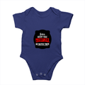 Baby Romper | 0-12 Months Regular Fit | 180 GSM Bio-Washed Cotton Blend | Double Stitched, Pre-Shrunk | Unisex | Personalized | DTF | Bold Typography | Humor | Relationships | Casual | Amusing - front - Royal Blue - mockup 1