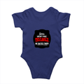 Baby Romper | 0-12 Months Regular Fit | 180 GSM Bio-Washed Cotton Blend | Double Stitched, Pre-Shrunk | Unisex | Personalized | DTF | Bold Typography | Humor | Relationships | Casual | Amusing - back - Royal Blue - mockup 2