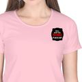 Women's Classic Crew T-Shirt | Regular Fit | 180 GSM Bio-Washed Cotton | DTF Print Ready | Double Stitched, Pre-Shrunk | Personalized | DTF | Bold Typography | Humor | Relationships | Casual | Amusing - left pocket - Light Baby Pink - mockup 3