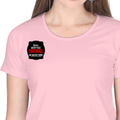 Women's Classic Crew T-Shirt | Regular Fit | 180 GSM Bio-Washed Cotton | DTF Print Ready | Double Stitched, Pre-Shrunk | Personalized | DTF | Bold Typography | Humor | Relationships | Casual | Amusing - right pocket - Light Baby Pink - mockup 4