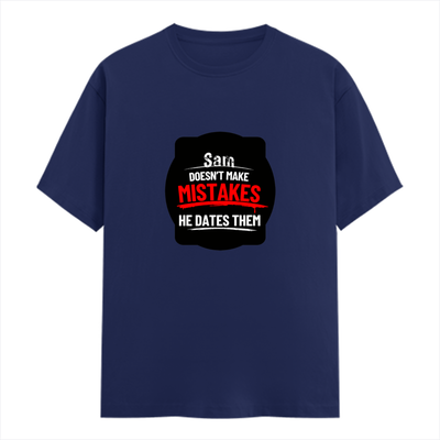 Men's Classic Crew T-Shirt | Regular Fit | 180 GSM Bio-Washed Cotton | DTF Print Ready | Pre-Shrunk, Durable | Personalized | DTF | Bold Typography | Humor | Relationships | Casual | Amusing - front - Royal Blue - mockup 1