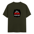 Men's Classic Crew T-Shirt | Regular Fit | 180 GSM Bio-Washed Cotton | DTF Print Ready | Pre-Shrunk, Durable | Personalized | DTF | Bold Typography | Humor | Relationships | Casual | Amusing - back - Olive Green - mockup 2