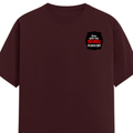 Men's Classic Crew T-Shirt | Regular Fit | 180 GSM Bio-Washed Cotton | DTF Print Ready | Pre-Shrunk, Durable | Personalized | DTF | Bold Typography | Humor | Relationships | Casual | Amusing - left pocket - Maroon - mockup 3