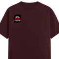 Men's Classic Crew T-Shirt | Regular Fit | 180 GSM Bio-Washed Cotton | DTF Print Ready | Pre-Shrunk, Durable | Personalized | DTF | Bold Typography | Humor | Relationships | Casual | Amusing - right pocket - Maroon - mockup 4