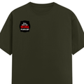 Men's Classic Crew T-Shirt | Regular Fit | 180 GSM Bio-Washed Cotton | DTF Print Ready | Pre-Shrunk, Durable | Personalized | DTF | Bold Typography | Humor | Relationships | Casual | Amusing - right pocket - Olive Green - mockup 4