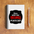 NotePad | A5 Size | Digital Print | 120 Pages | Unisex | Personalized | Bold Typography | Humor | Relationships | Casual | Amusing - front - White - mockup 1
